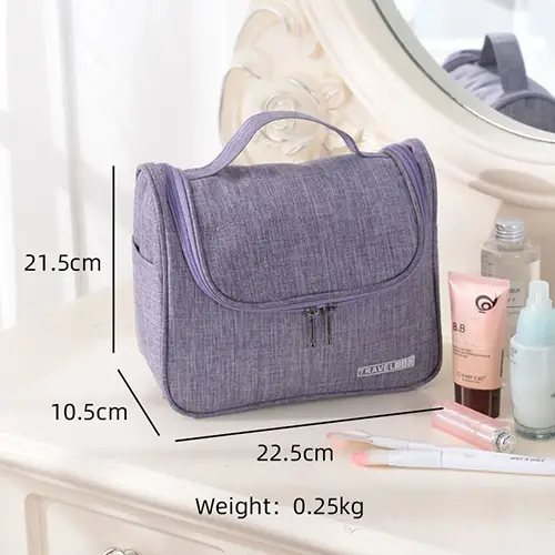 Promotional Zipper Women Mens Toiletry Bag Personalized Travel Cosmetic Organizer